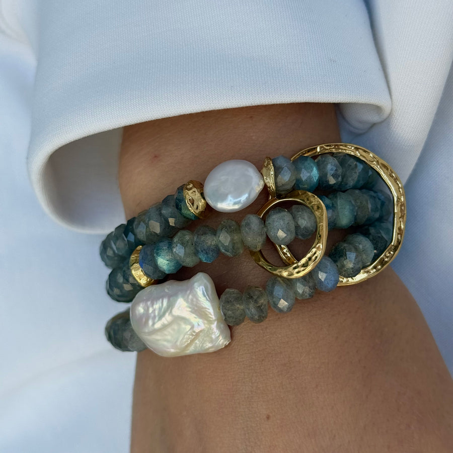 Labradite Triple Threat Bracelet