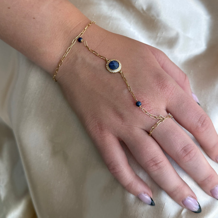 Leo Lapis Hand Chain