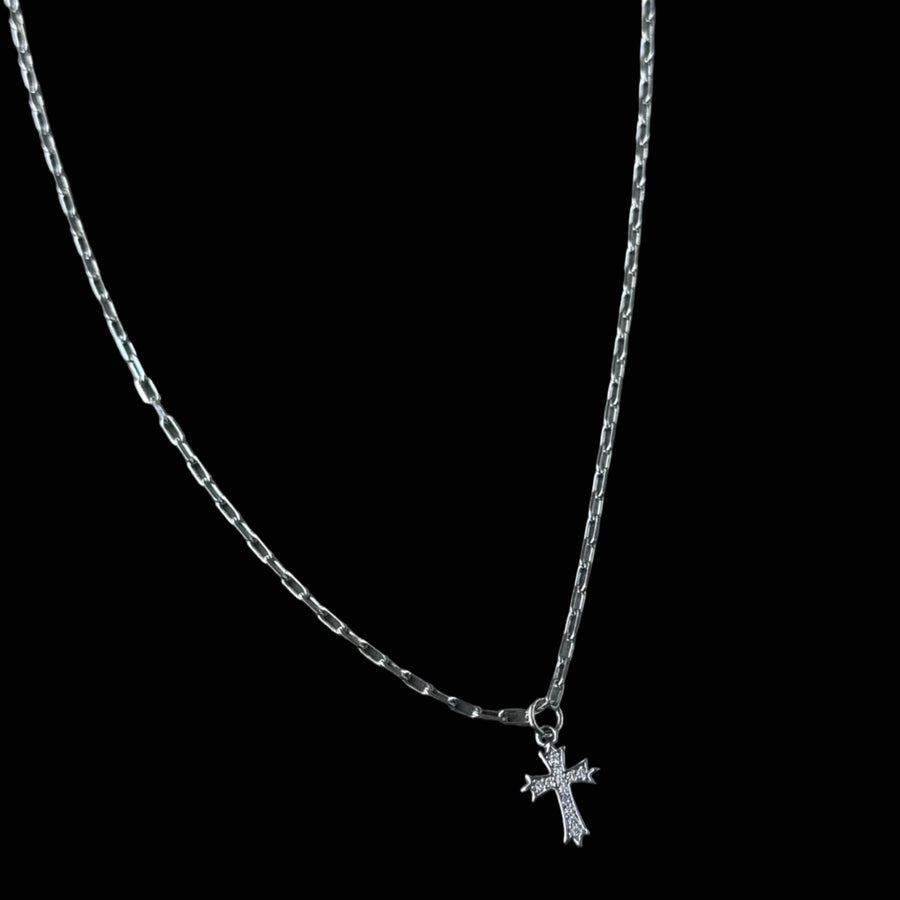 Collar de plata con cadena Loma