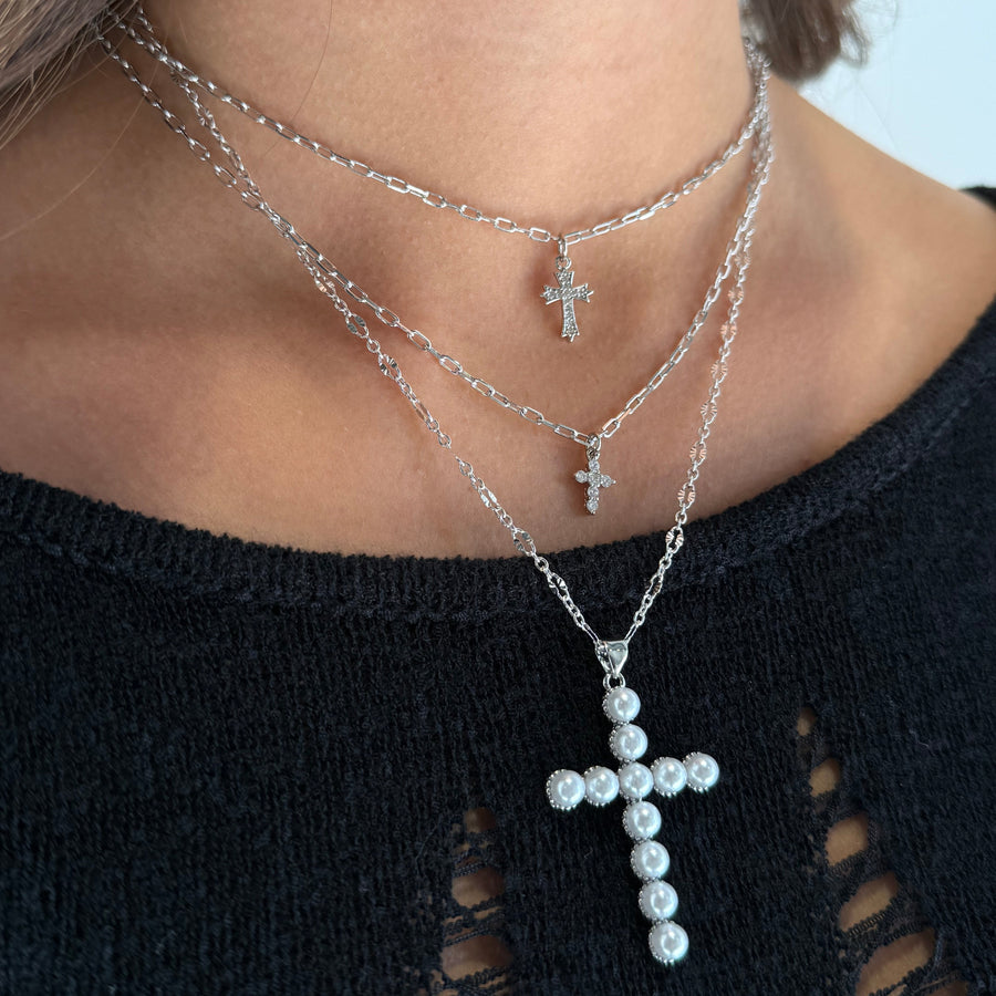 Collar de plata con cadena Loma