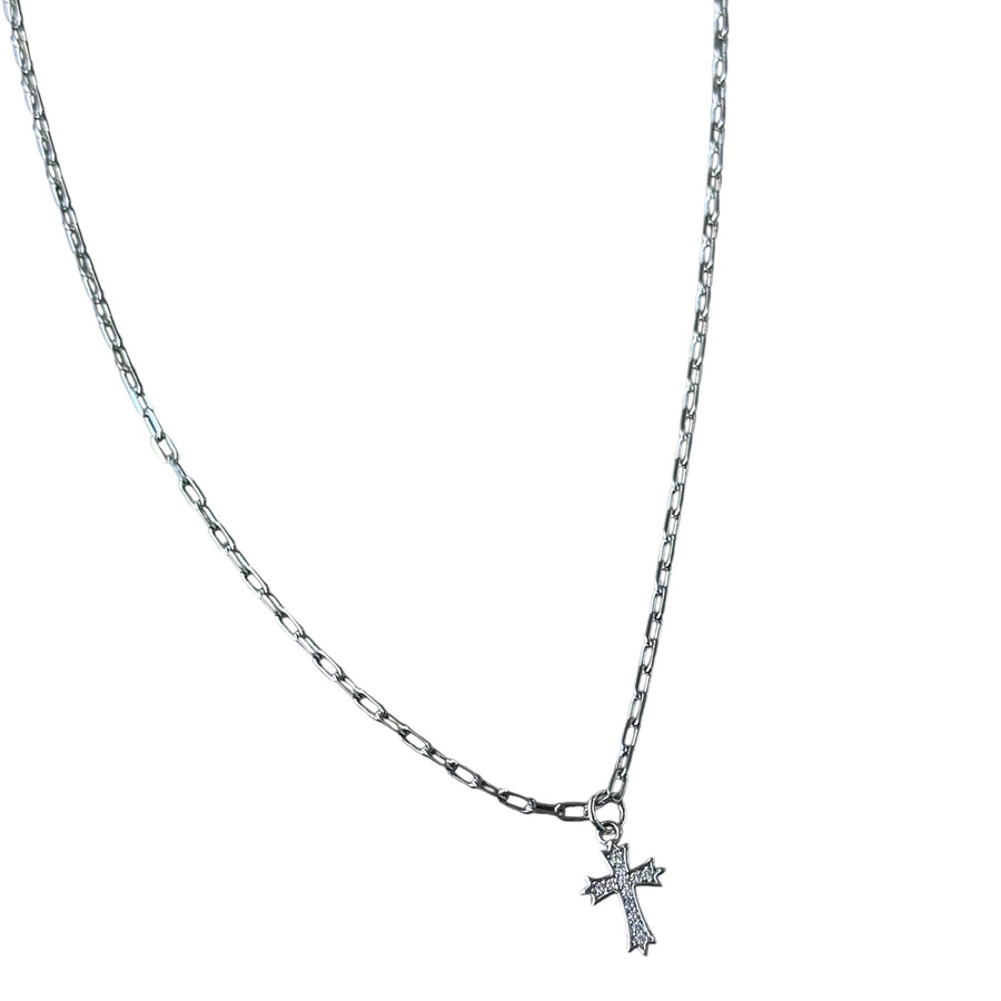 Collar de plata con cadena Loma