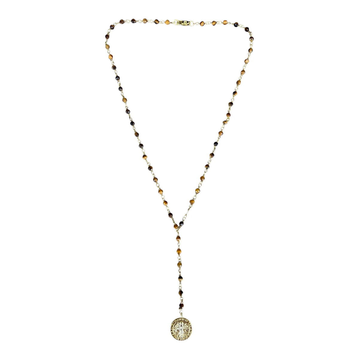 Lucy Tiger Eye Lariat Necklace