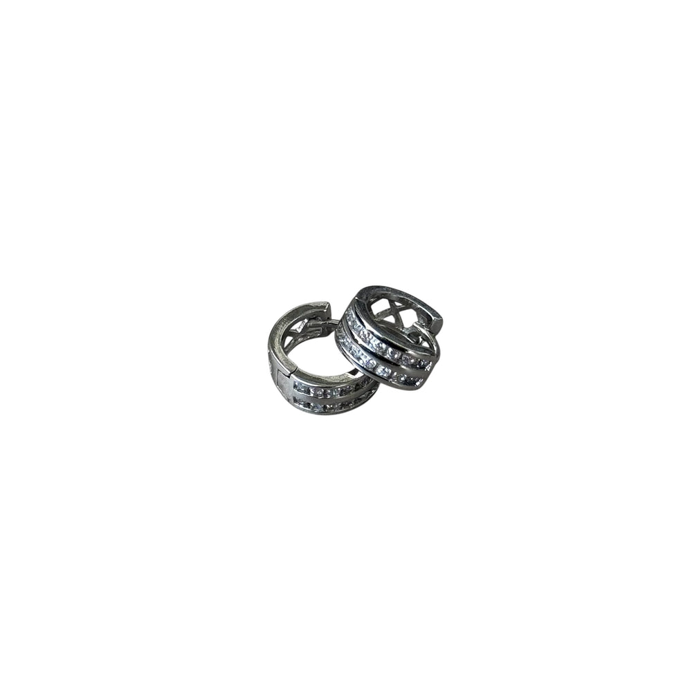 Lugan Silver Cz Huggie