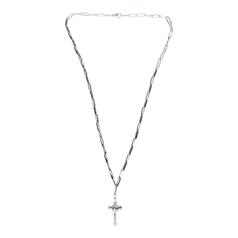 Maximilian Sterling Chain with Crucifix