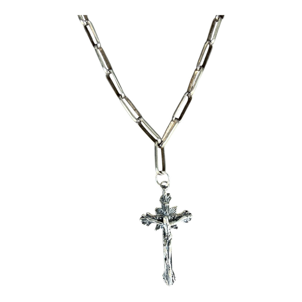 Maximilian Sterling Chain with Crucifix