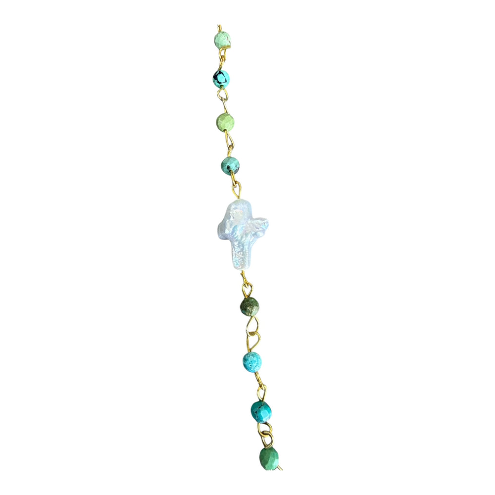 St. Medard Turquoise Rosary