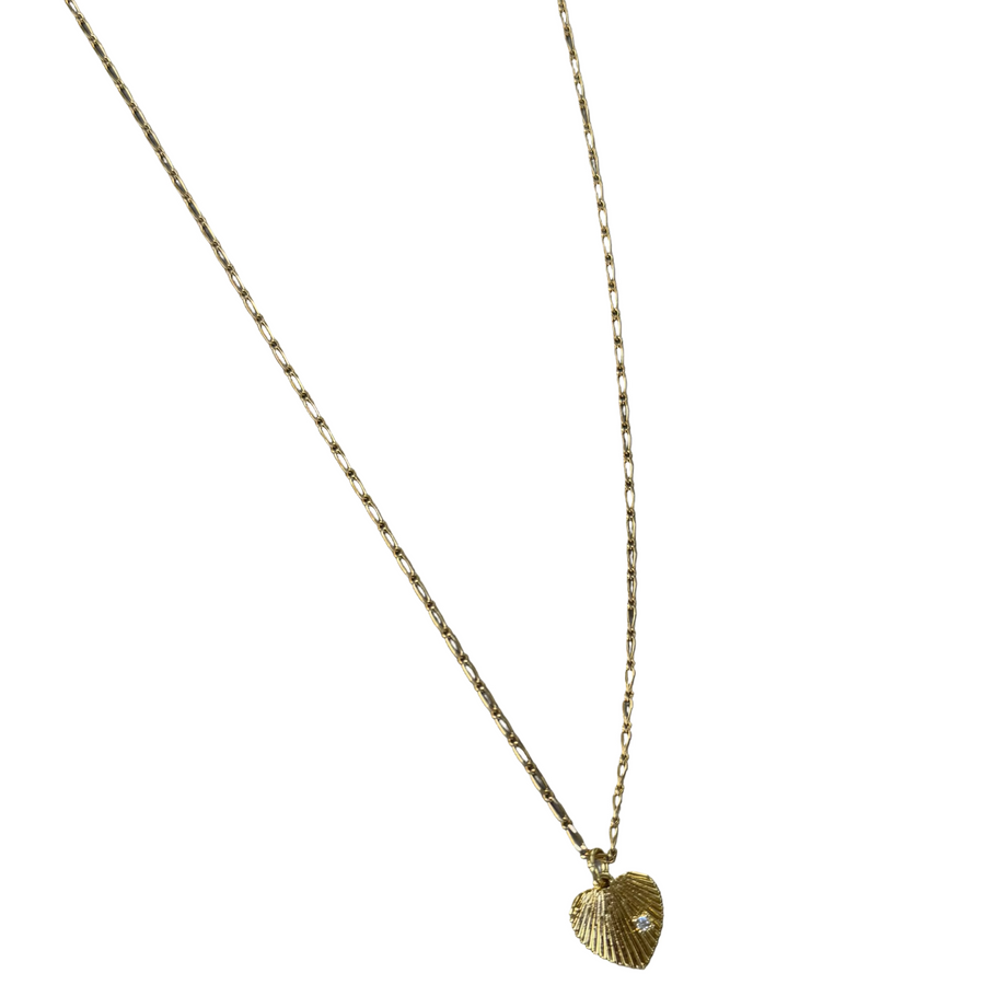 Cadena con dije de corazón dorada Mini Hugh