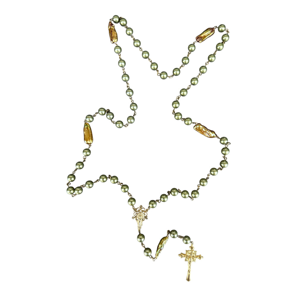 Siena Olive Pearl Rosary