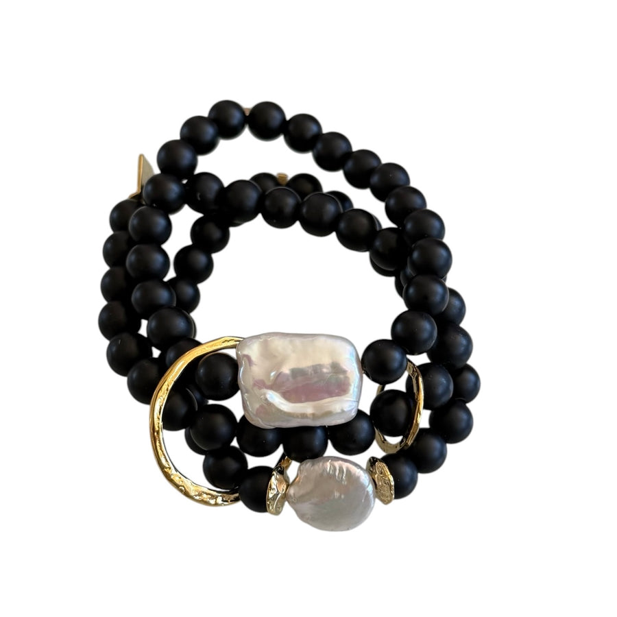 Pulsera Onyx Triple Amenaza
