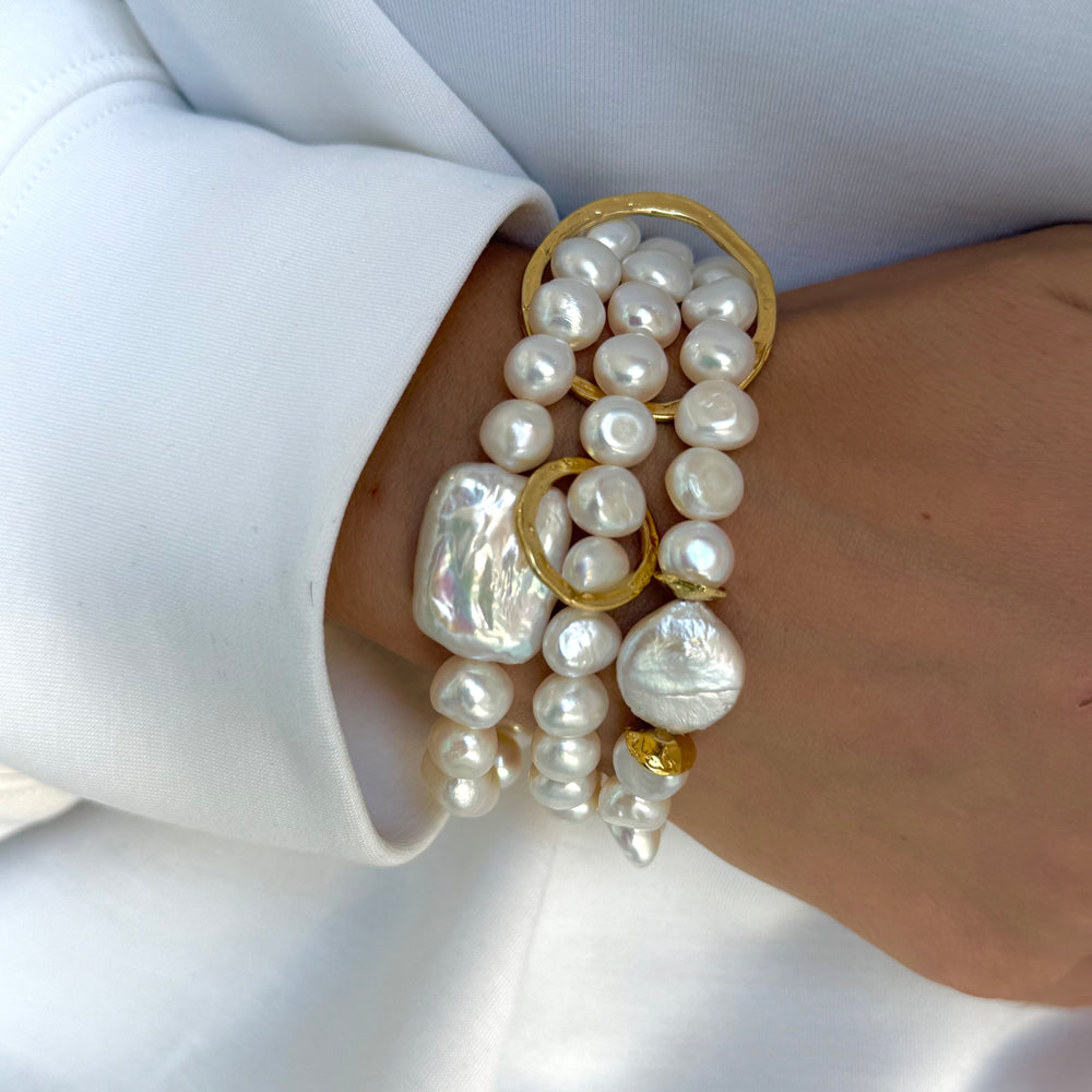 Bracelet triple rang de perles