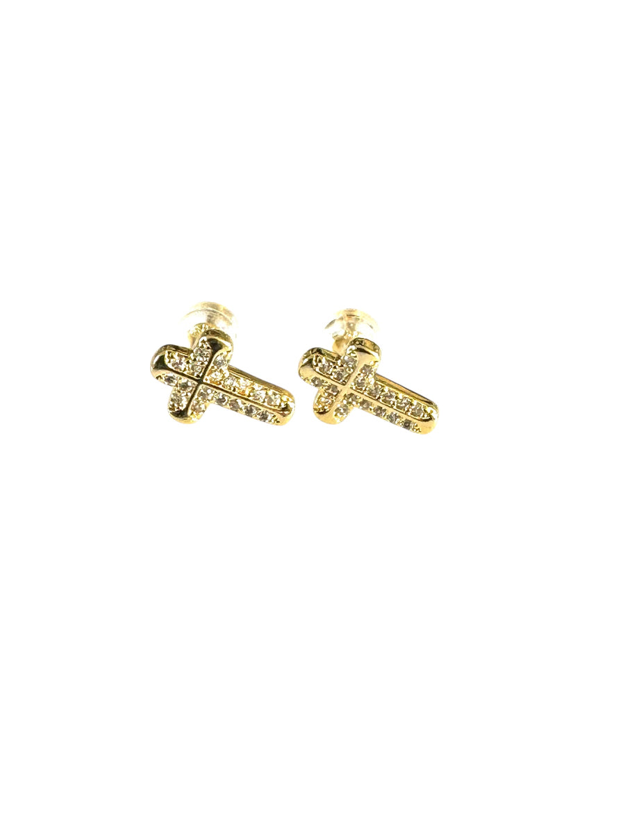 Pendientes de oro de cruz Pascual