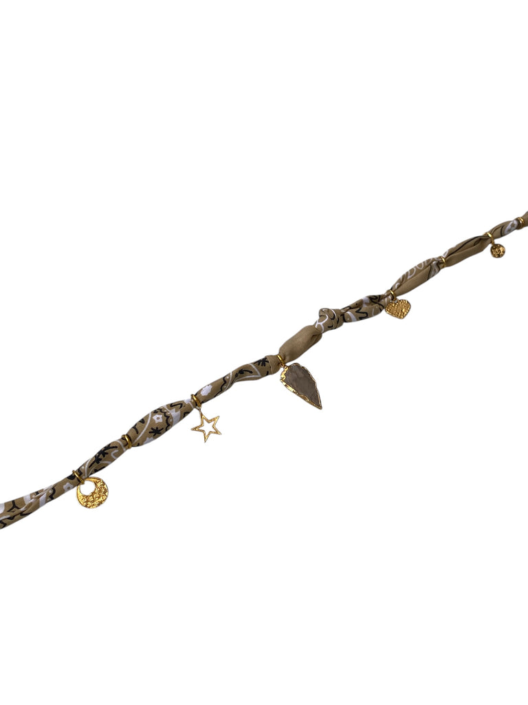 Beige Bandana Necklace