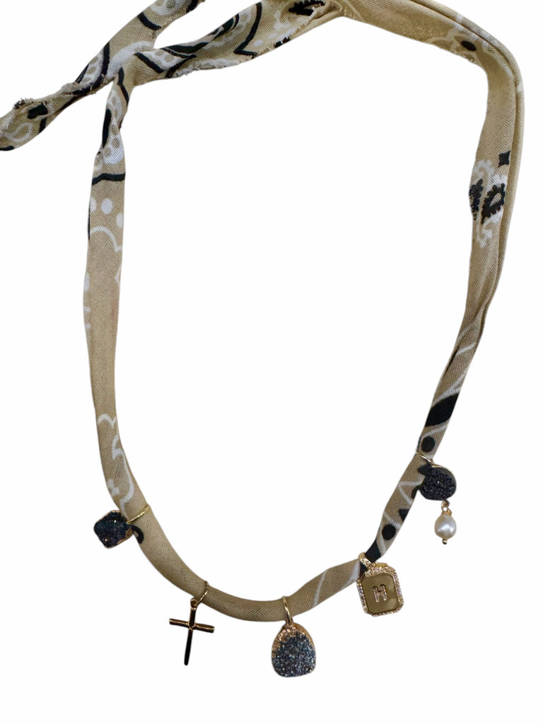 Heather's Custom Initial Bandana Necklace