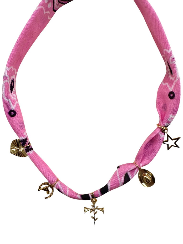 Pink Bandana Necklace