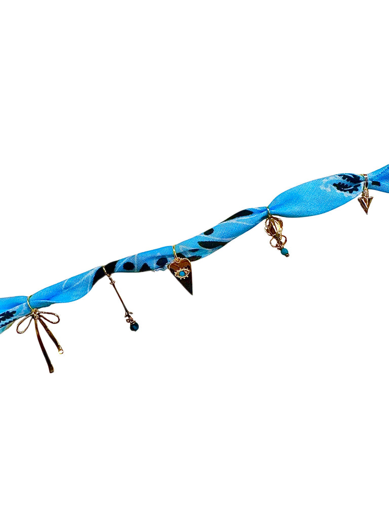 Light Blue Bandana Necklace