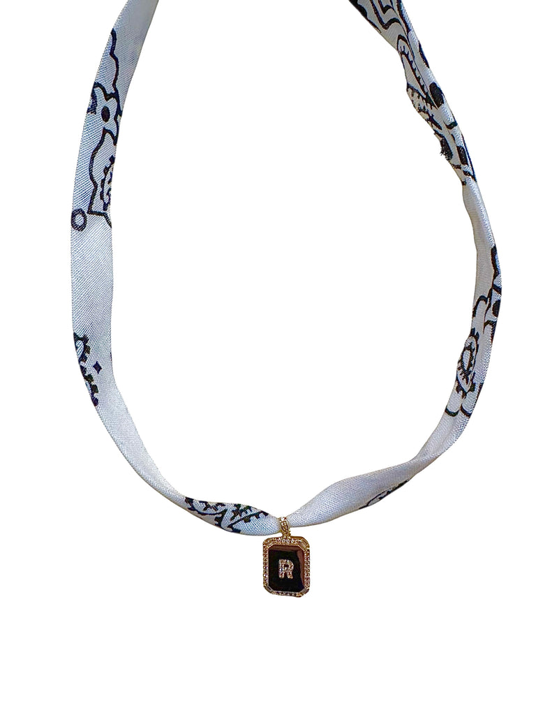 Initial White Bandana