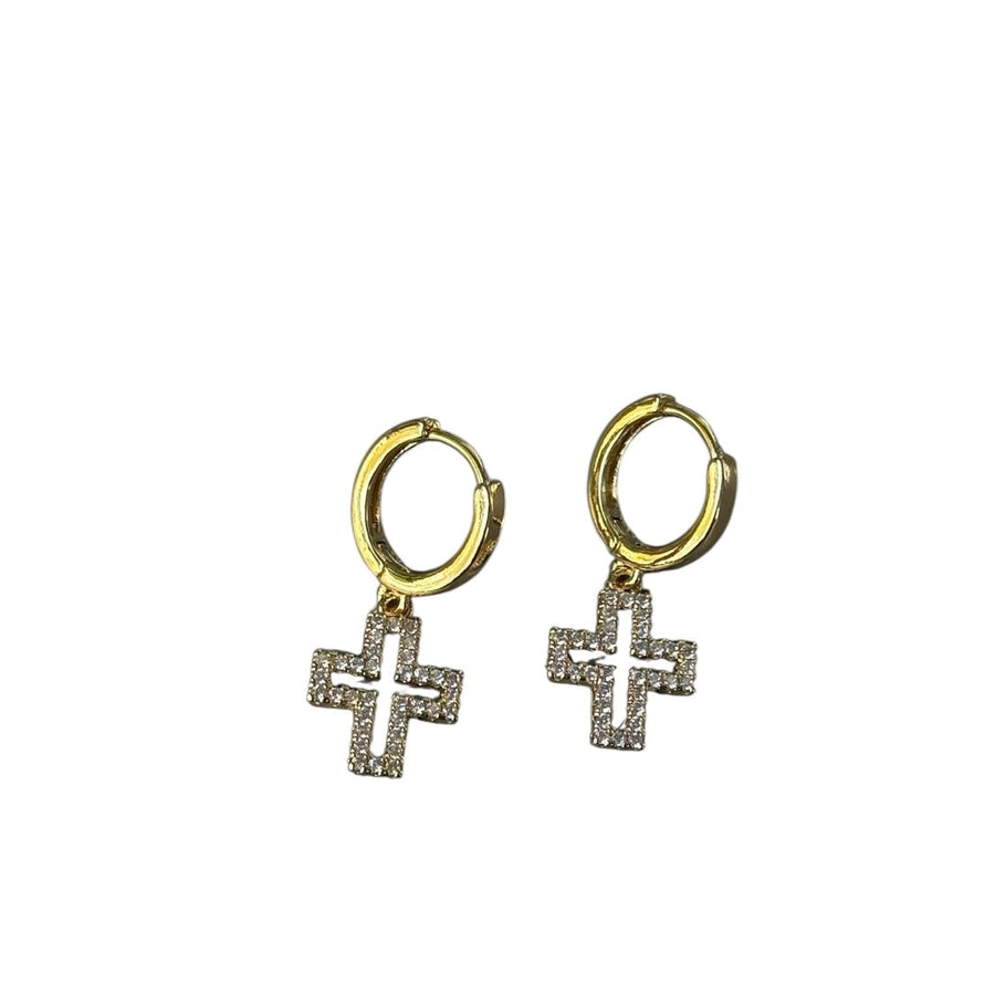Aretes colgantes Cecilia Cross CZ