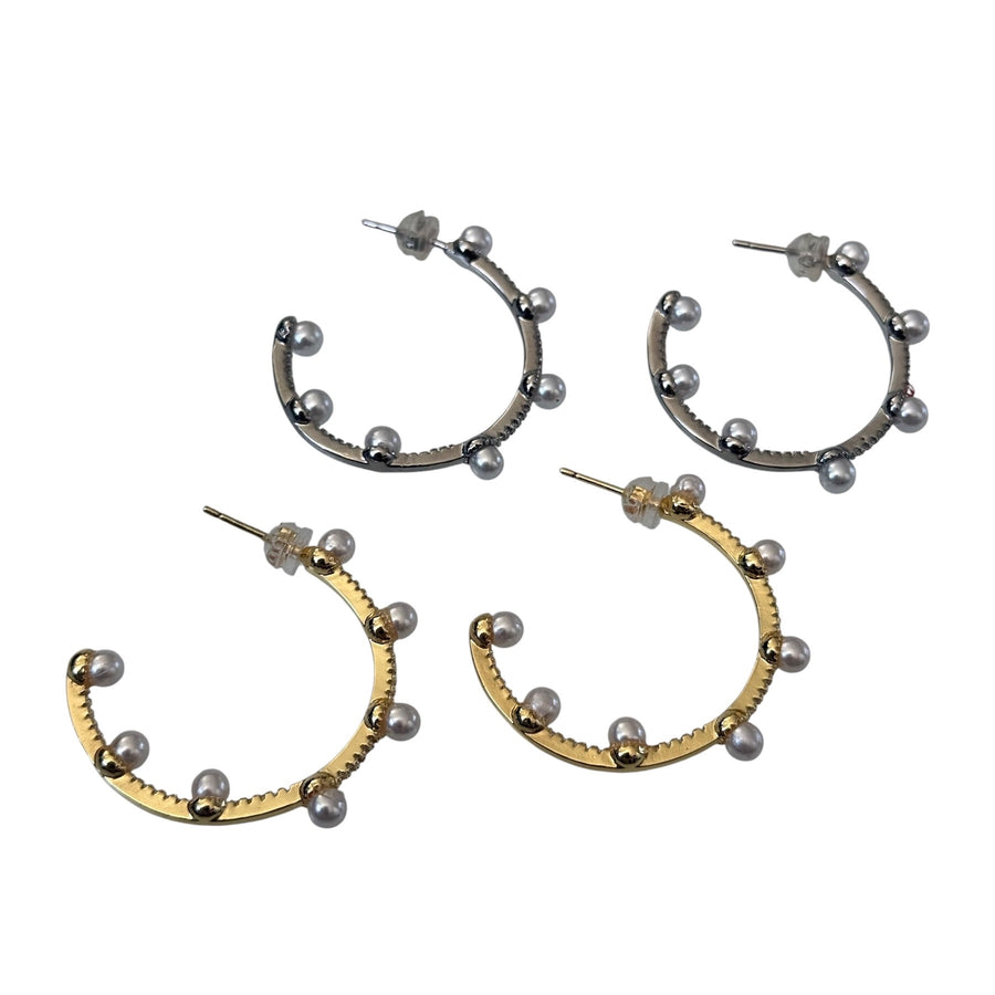 Pendientes de aro Monica Pearl