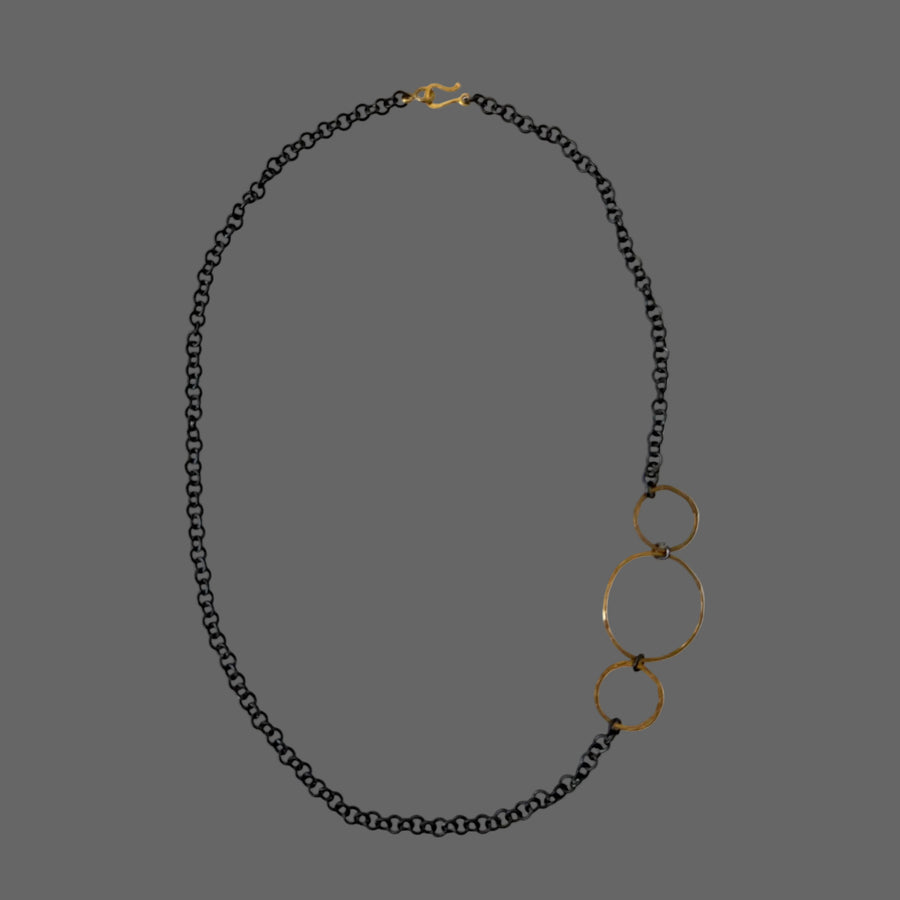 Collar Rubra de Cadena de Rodio