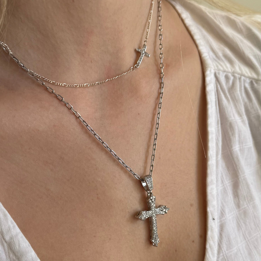 Collar Frances CZ con cruz