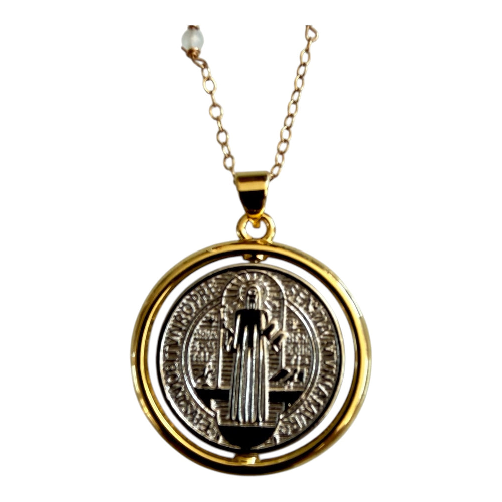 St. Benedict Revolving Medallion Necklace III
