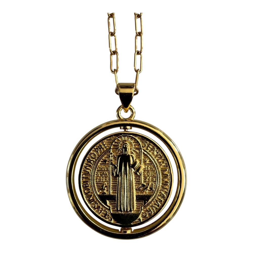 St. Benedict Revolving Pendant Necklace II