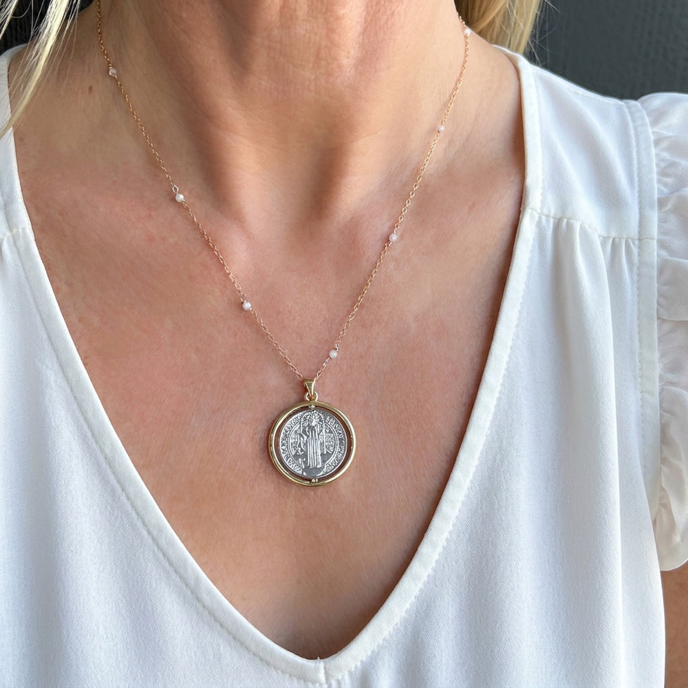 St. Benedict Revolving Medallion Necklace III