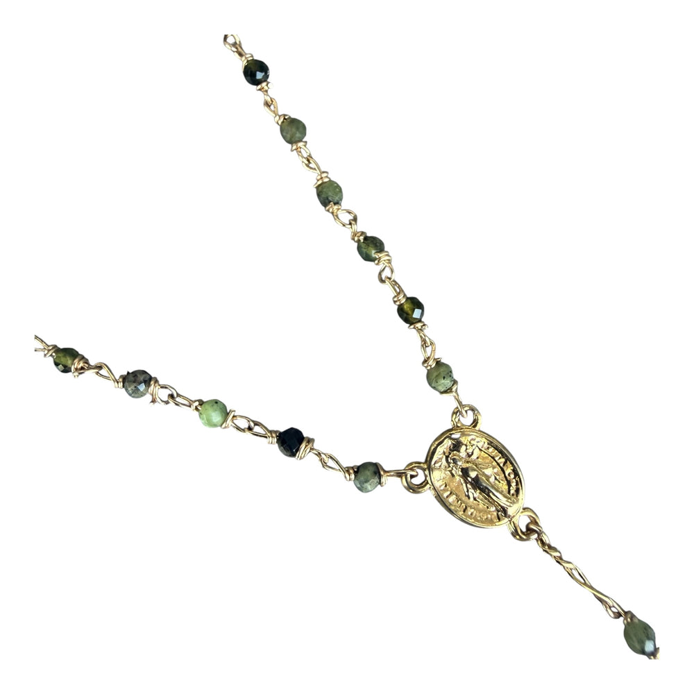 St. Denis Peridot and Gold Rosary