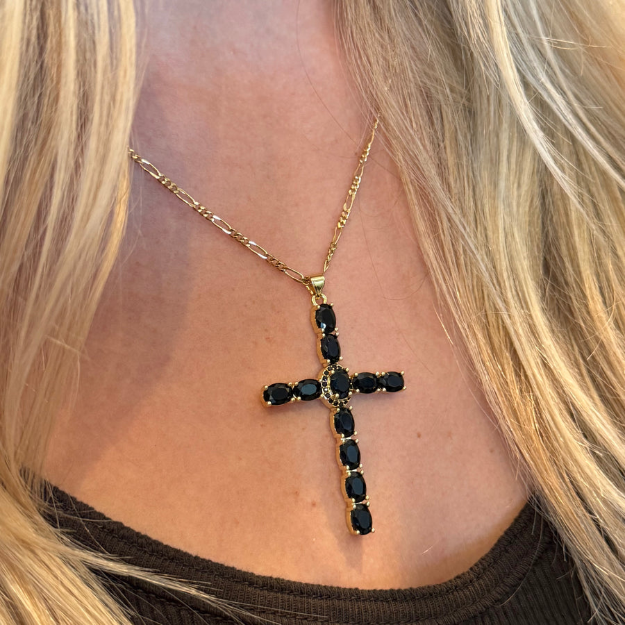 Collar con Cruz de Circonitas Cúbicas de Ignacio Negro