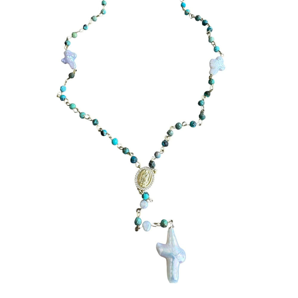 St. Medard Turquoise Rosary