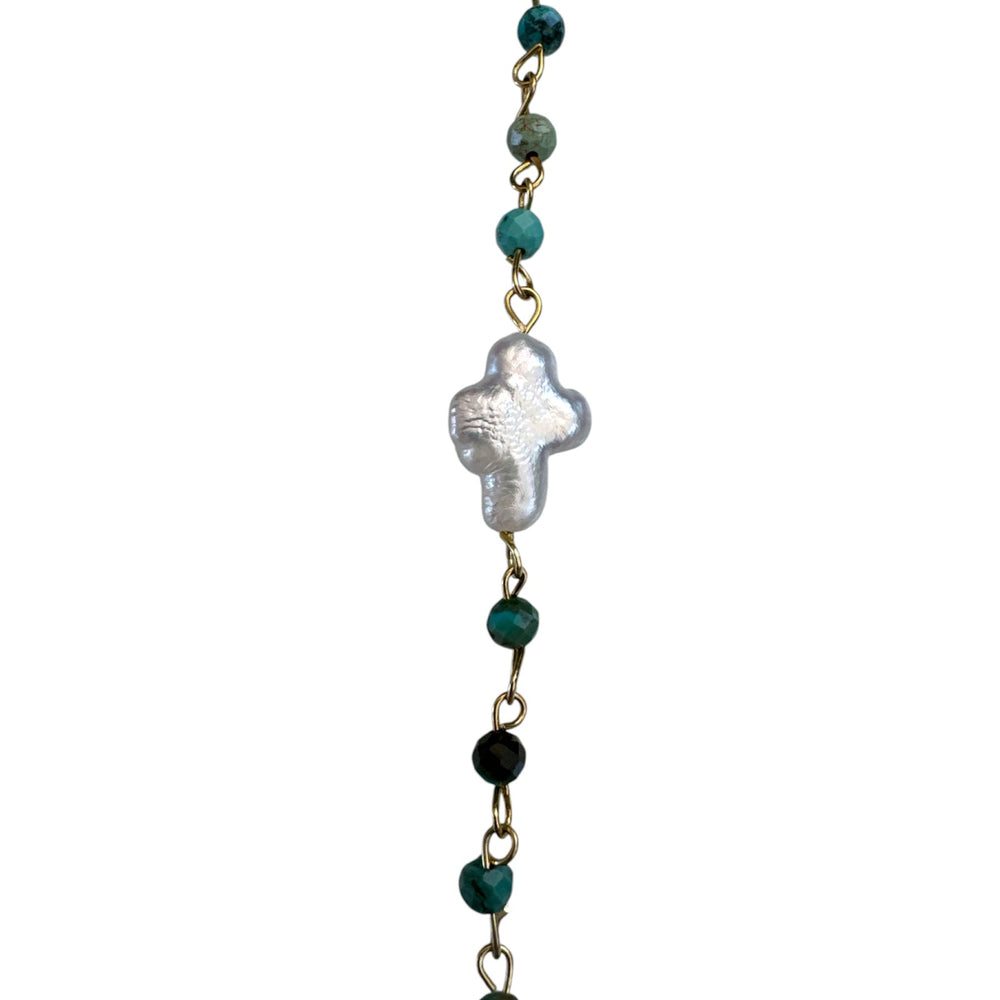 St. Medard Turquoise Rosary