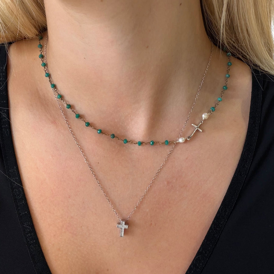 Chloe CZ Cross Necklace