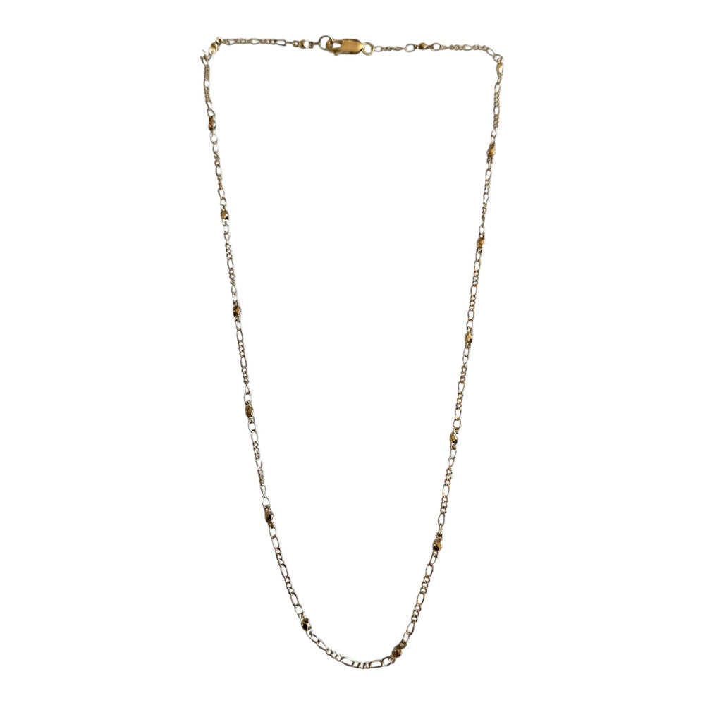 Chaîne maille Figaro Zita Gold à billes diamantées