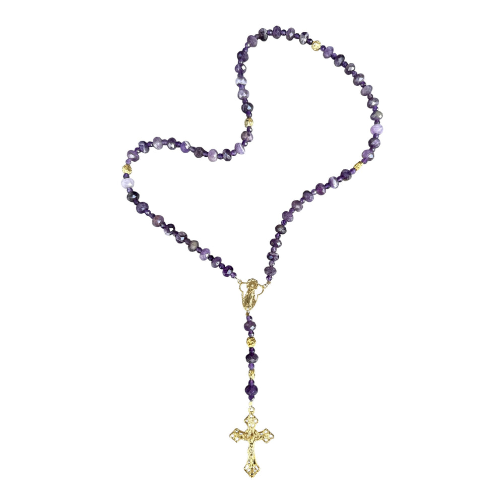 Reims Amethyst and Gold Rosary