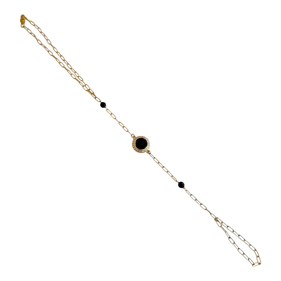 Black Onyx Hand Chain