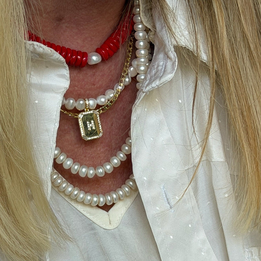 Collar de cuentas Patrick con adornos de perlas