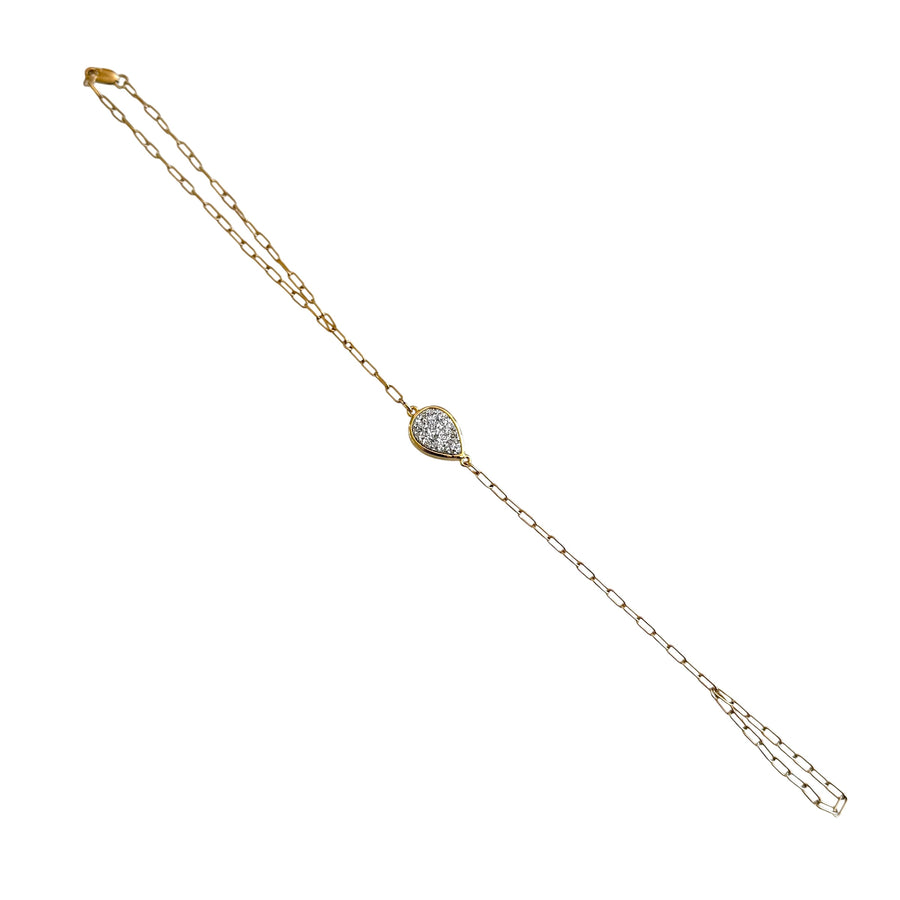Celestine Druzy hand chain
