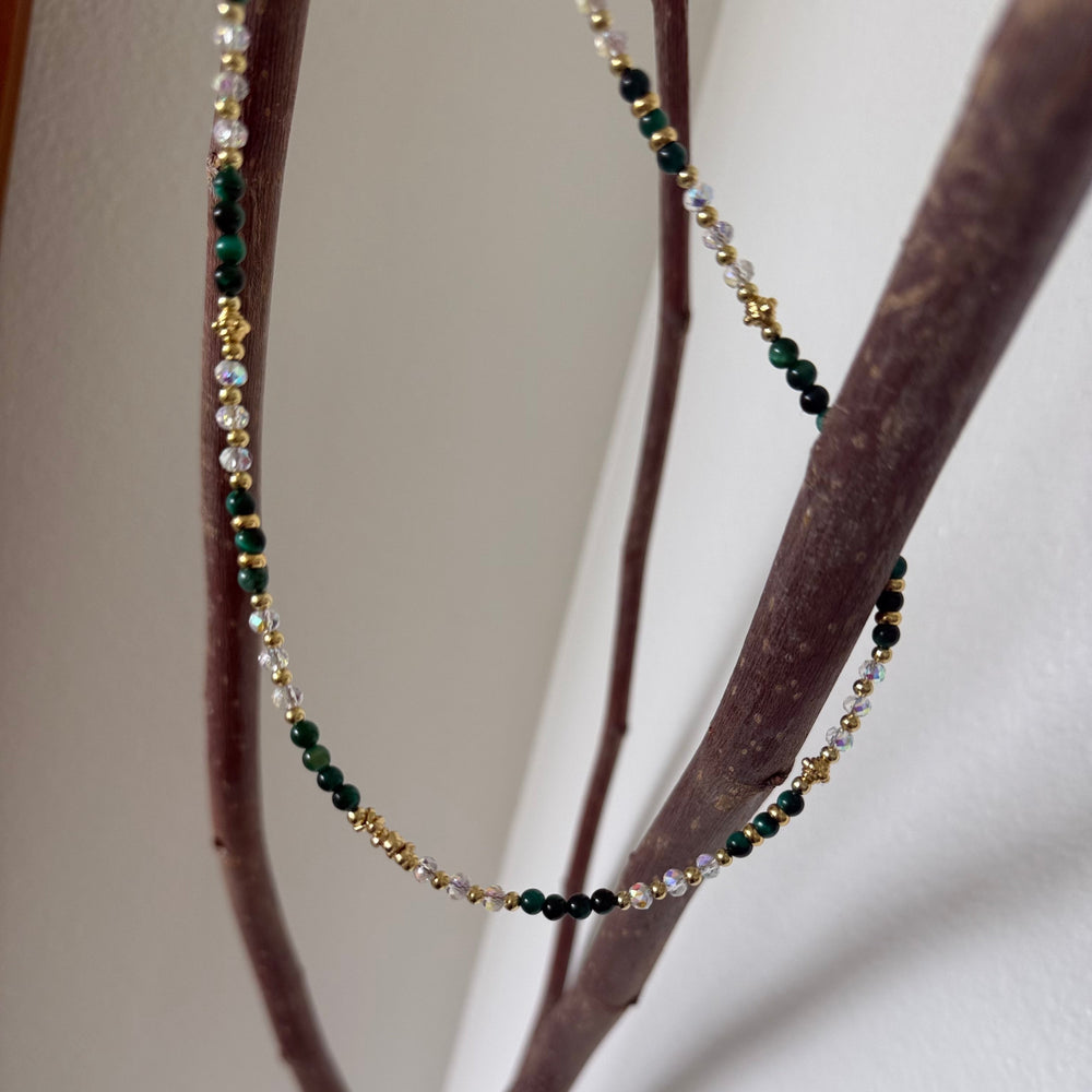 Collar de perlas de oro Gabriel Jade CZ