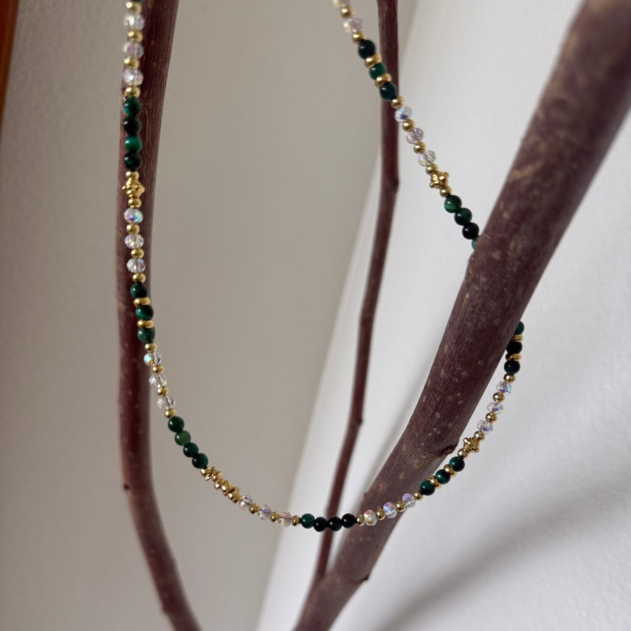 Collar de perlas de oro Gabriel Jade CZ
