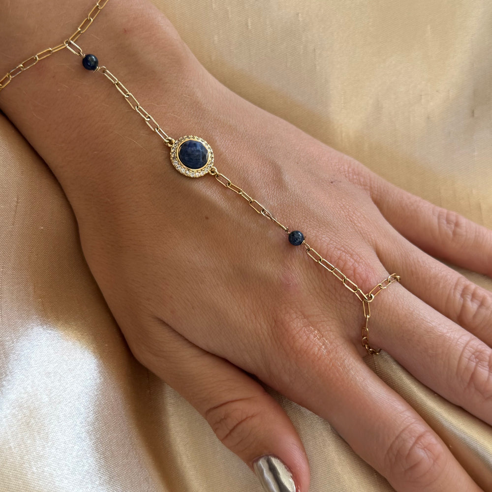 Cadena de mano de lapislázuli