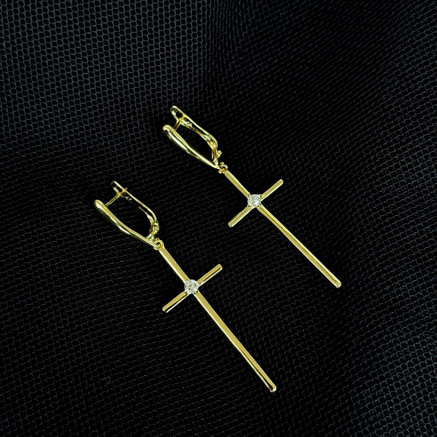 Pendientes de cruz Mary