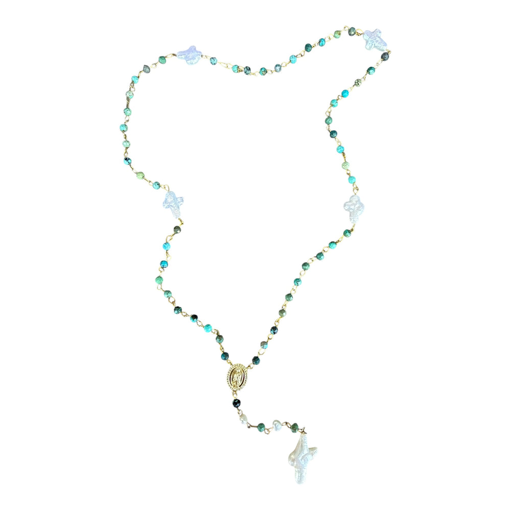 St. Medard Turquoise Rosary