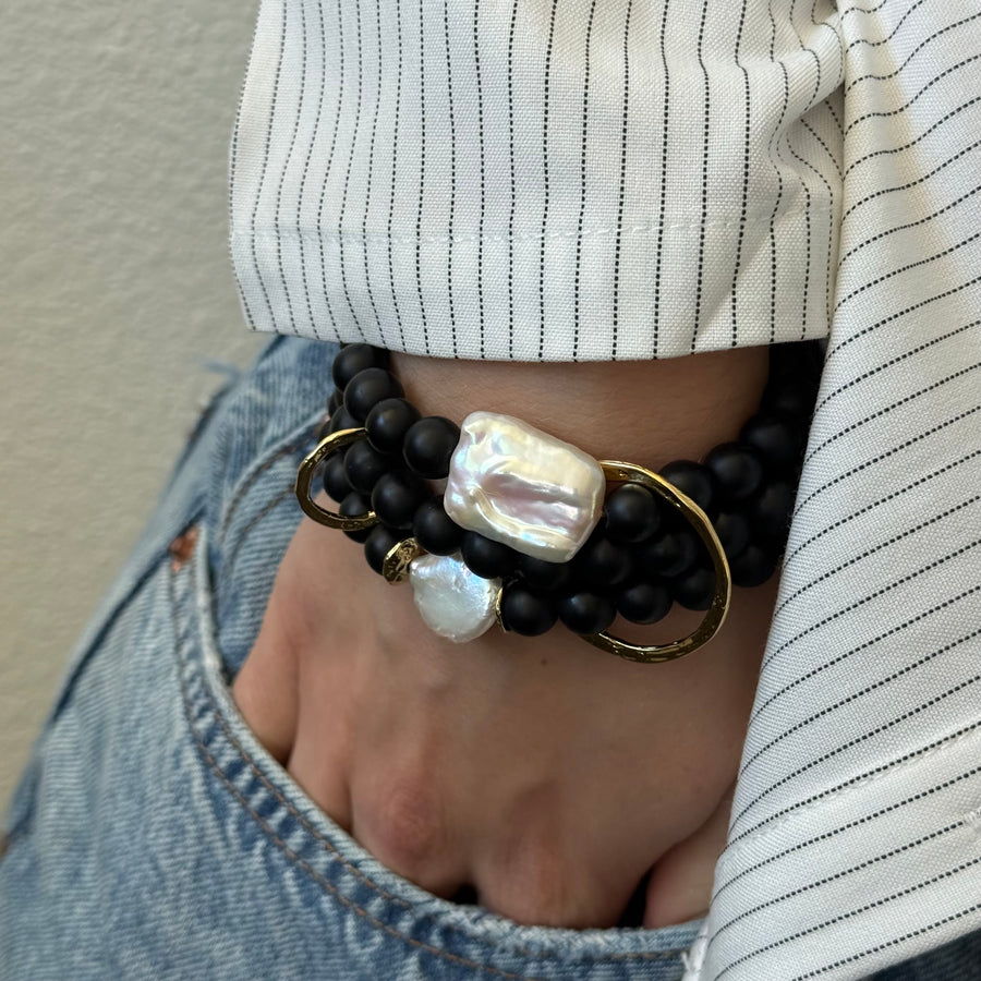 Pulsera Onyx Triple Amenaza