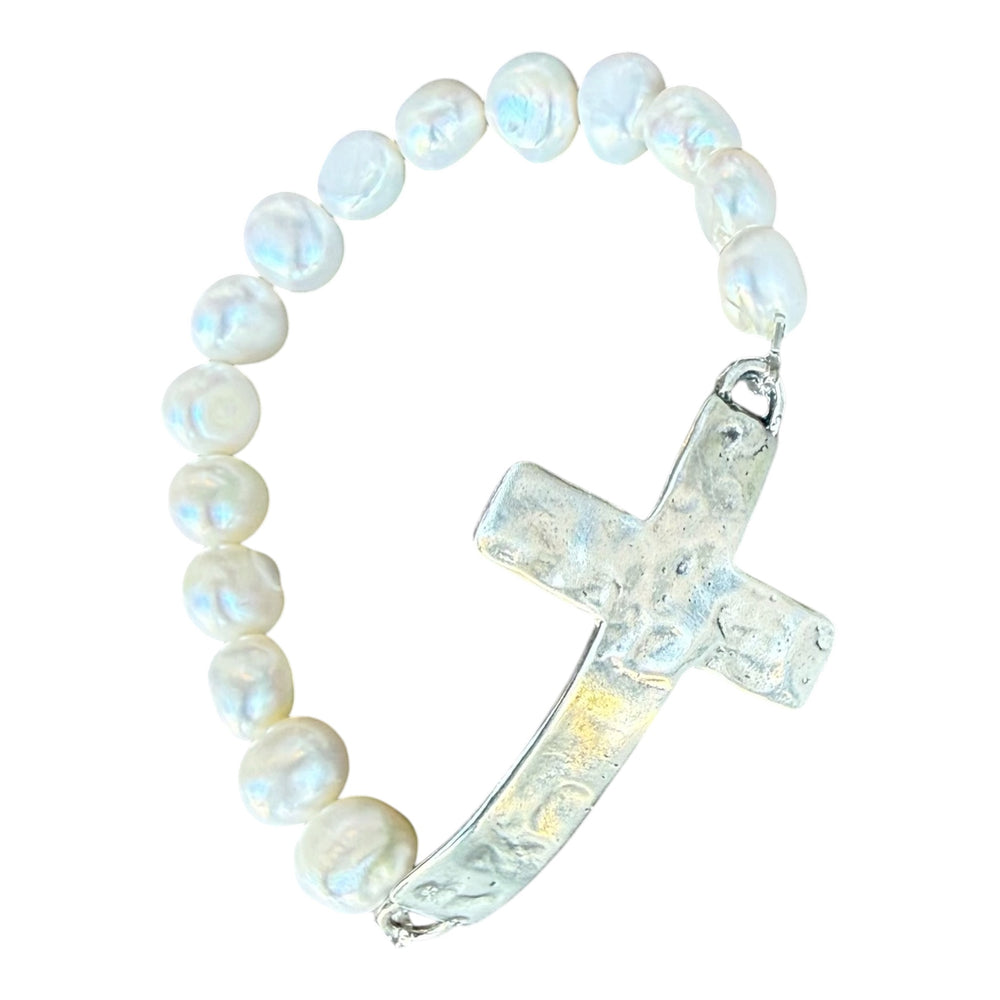 Colette Pearl and Gold or Sterling Pearl Bracelet