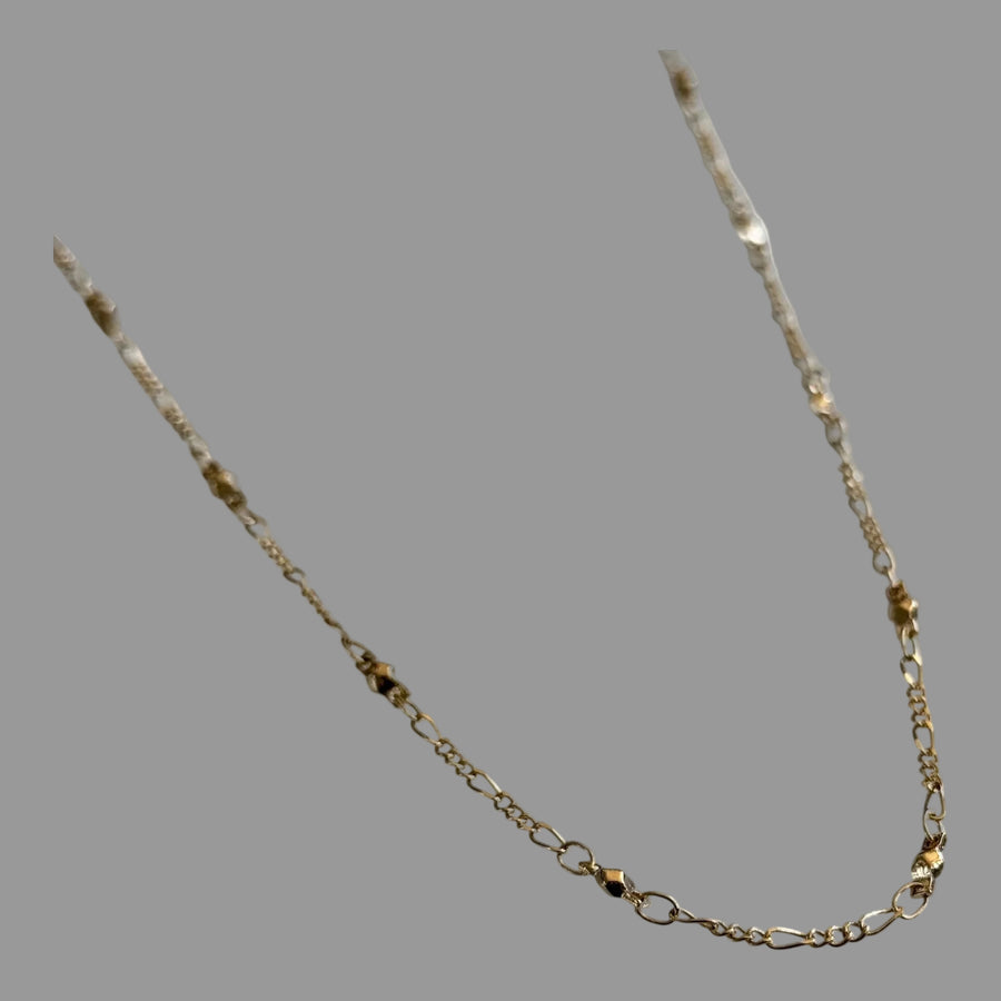 Cadena Zita Figaro con cuentas de corte de diamante