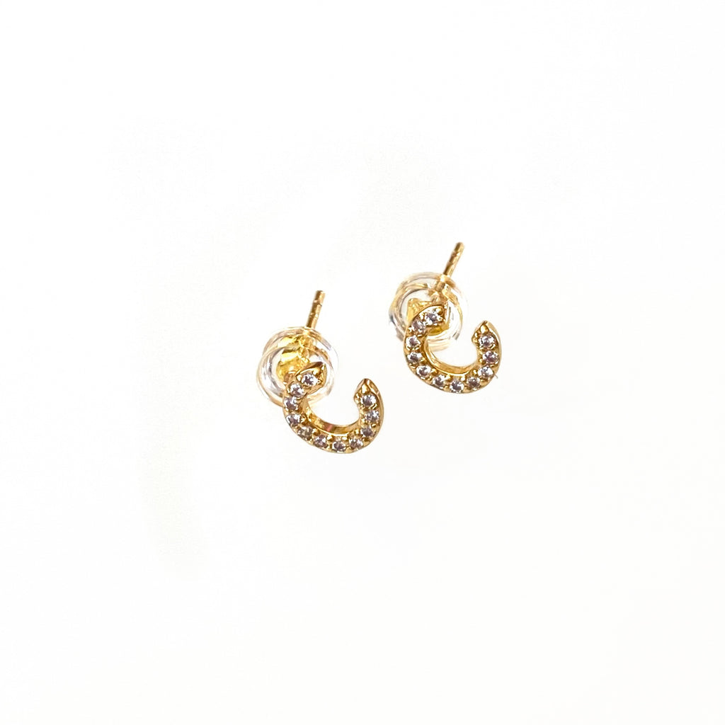 Gold Initial Studs