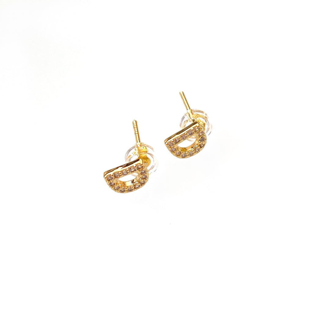 Gold Initial Studs