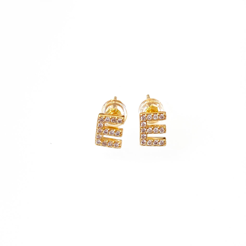 Gold Initial Studs