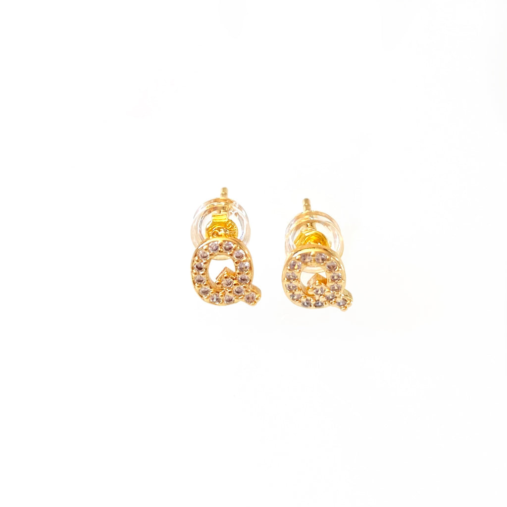 Gold Initial Studs