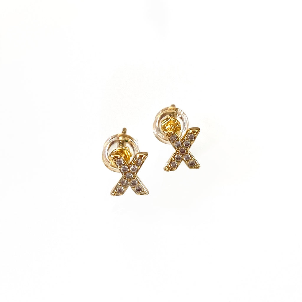 Gold Initial Studs